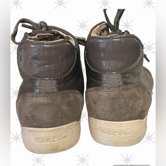 EUC GEOX MYRIA High Top Sneakers Bronze/Brown - Picture 5 of 10